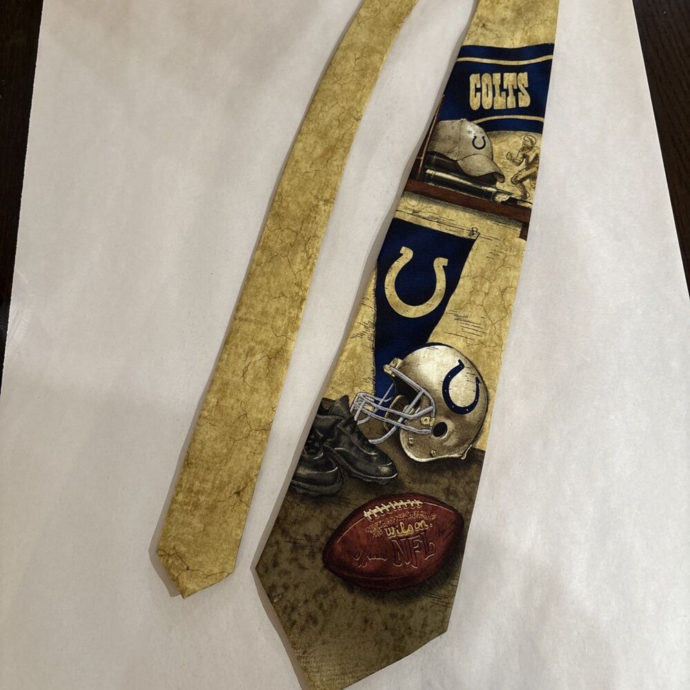 Indianapolis Colts Men's Neck Tie NFL Licensed Football Team Sports Silk Necktie